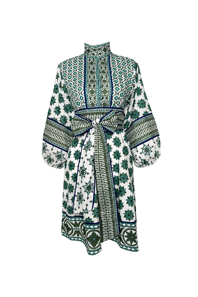 SUE SARTOR Flounce Shorty | Verdigris Fiore