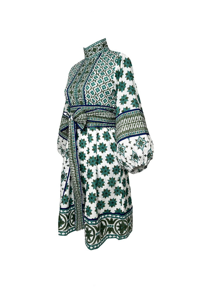 SUE SARTOR Flounce Shorty | Verdigris Fiore