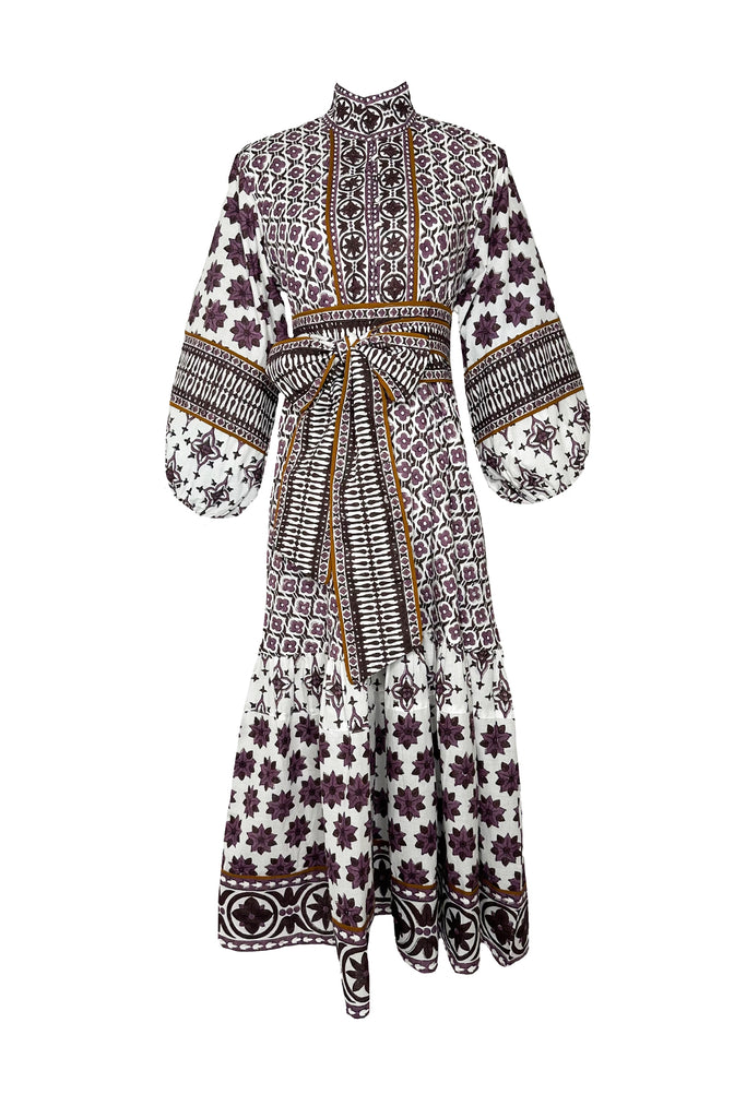 SUE SARTOR Flounce | Plum/Espresso Fiore