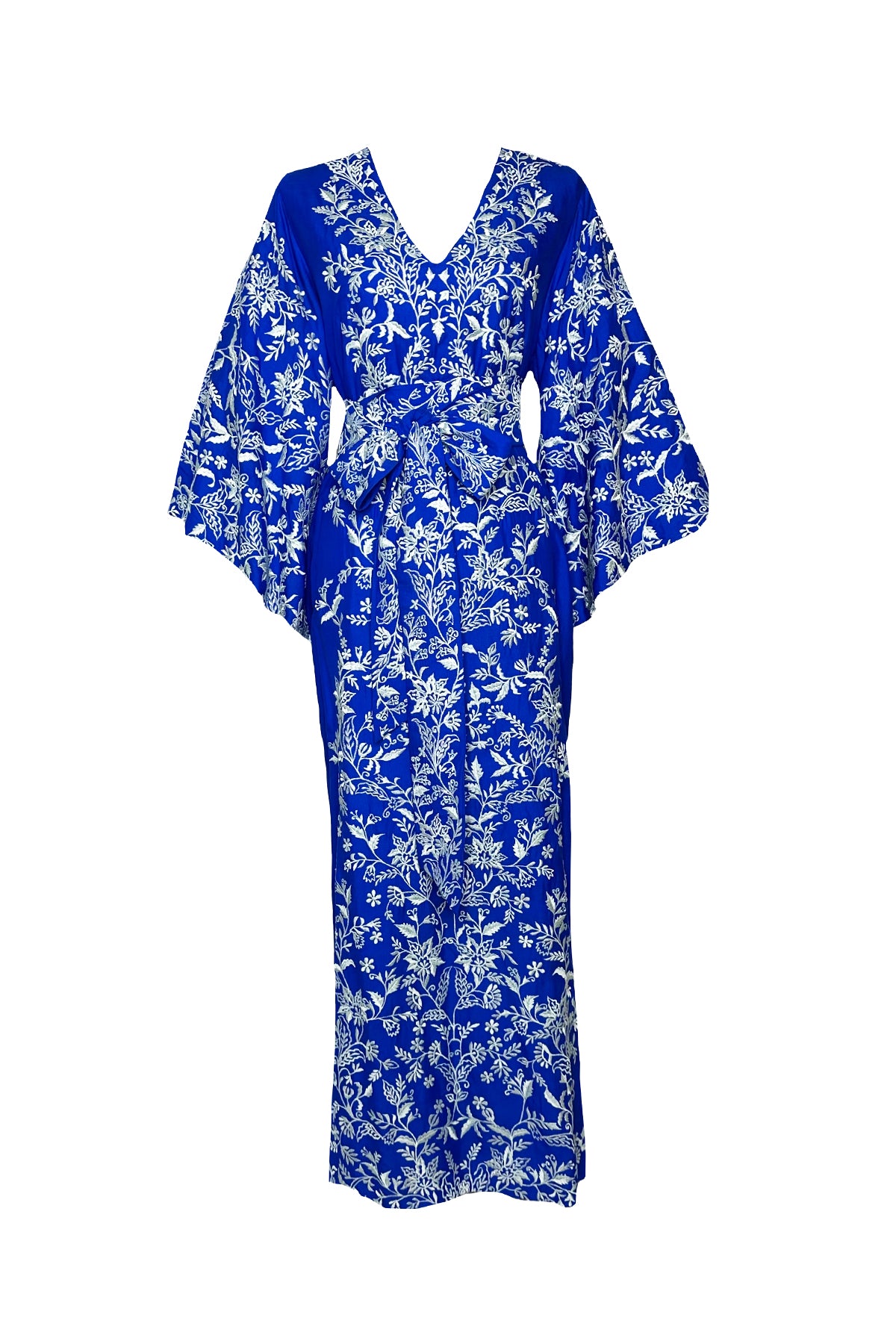 SS Kaftan | Cobalt Blue/Sky Blue Silk – SUE SARTOR