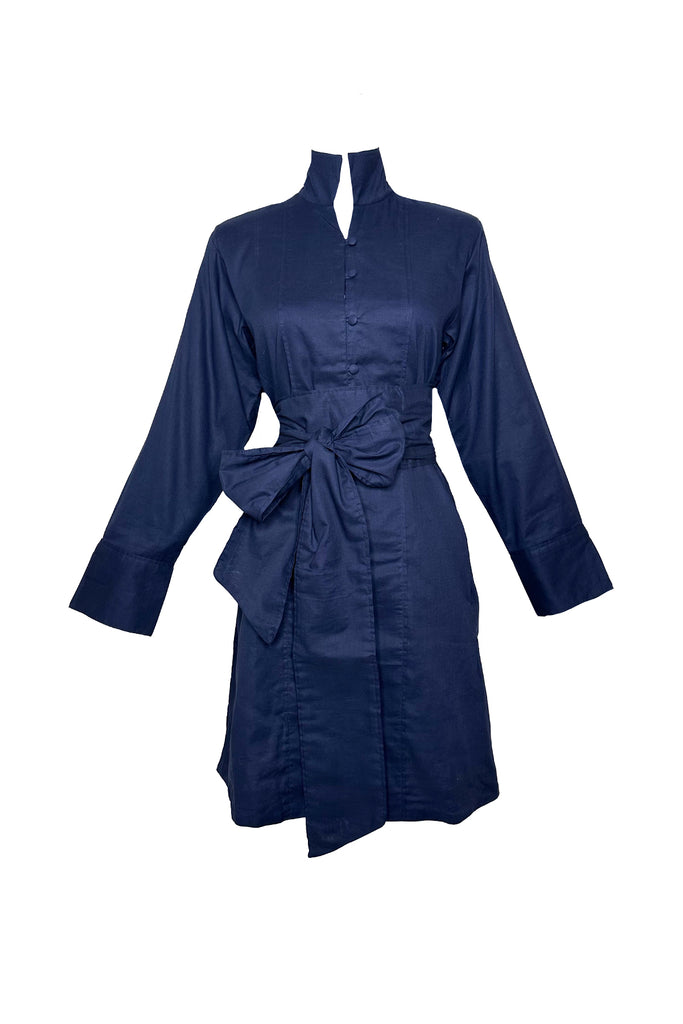 Marrakech Kaftan Short | Navy Cotton