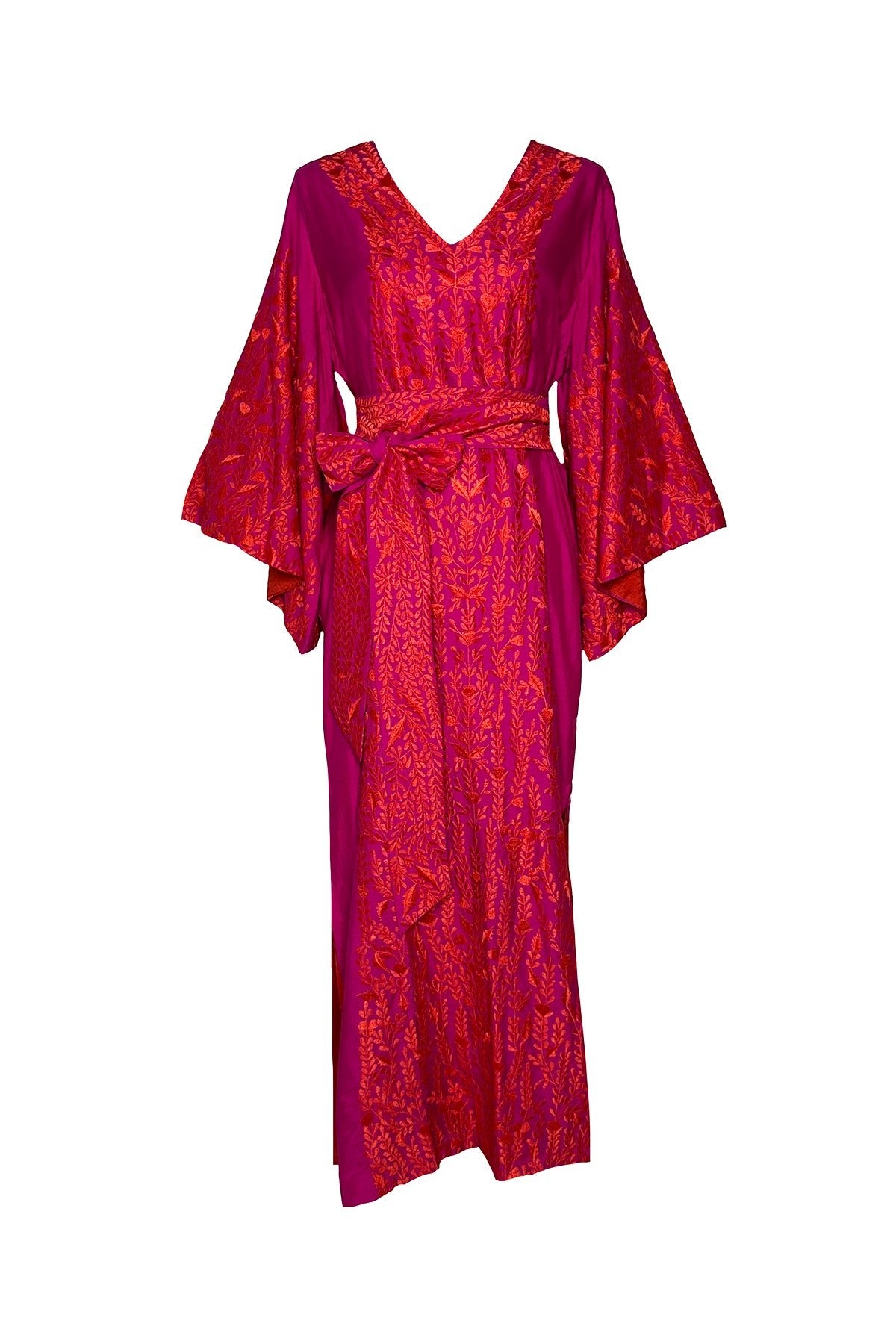 SS Kaftan | Vibrant Pink/Rose Red Floral