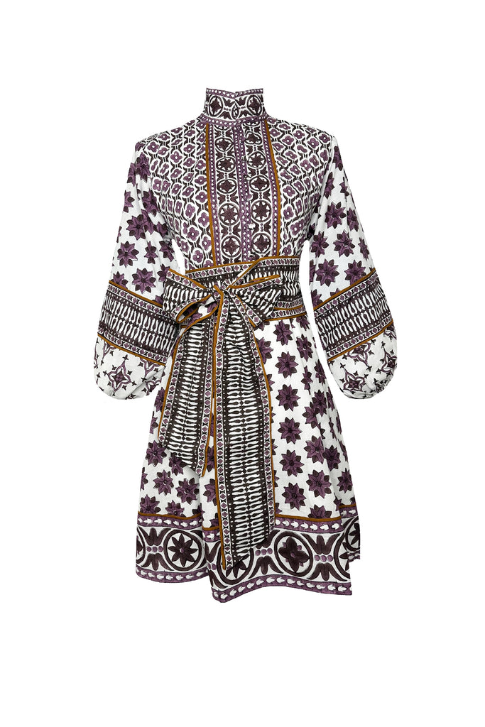 SUE SARTOR Flounce Shorty | Plum/Espresso Fiore