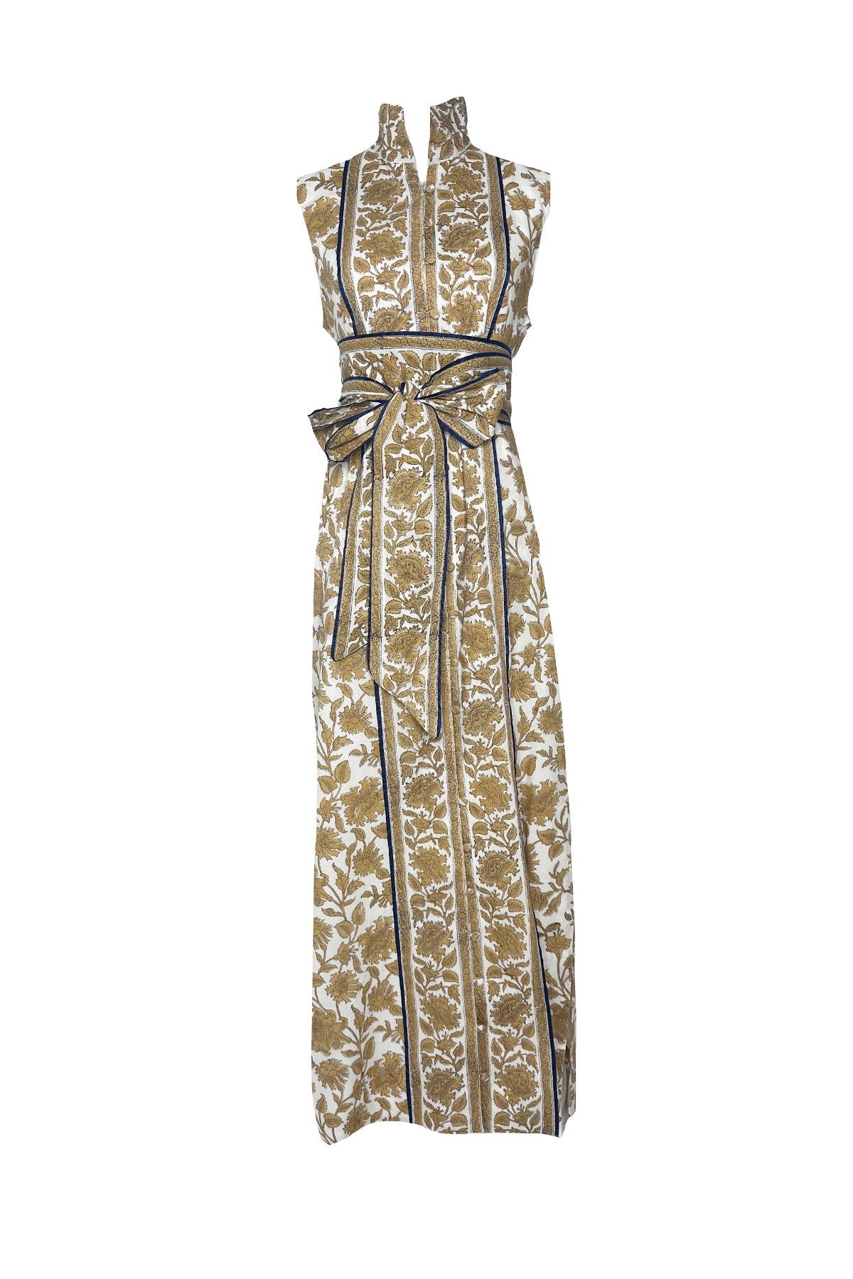 Sleeveless Marrakech Kaftan | Chino/Navy Vintage Lily