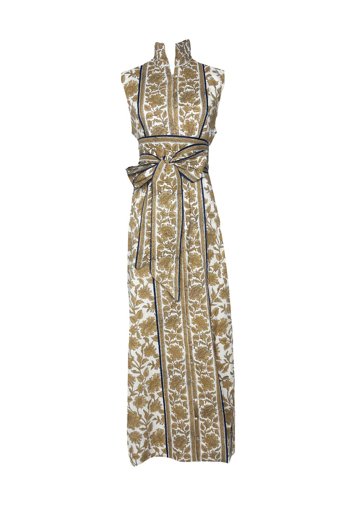 Sleeveless Marrakech Kaftan | Chino/Navy Vintage Lily