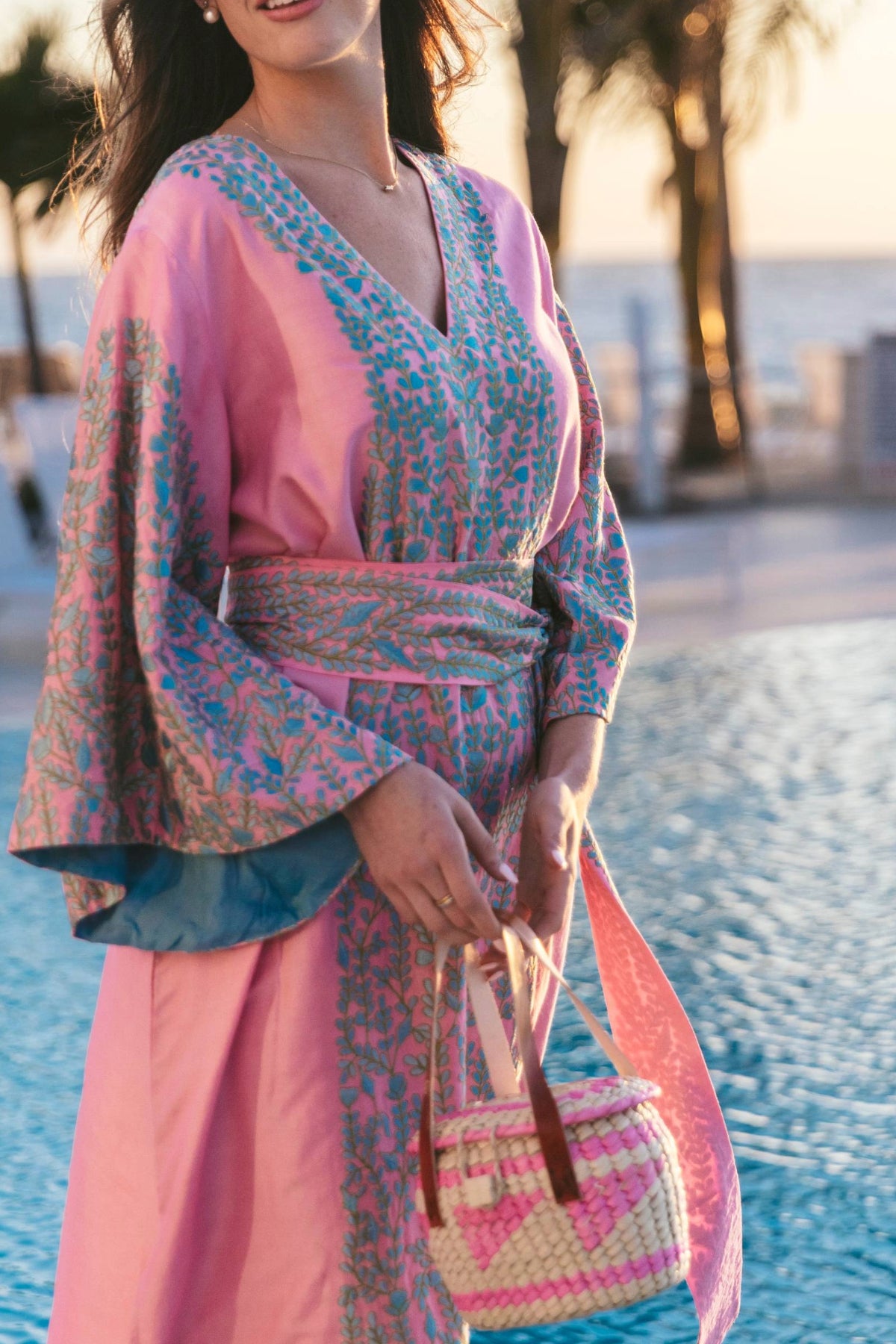 SS Kaftan | Begonia Pink / Robins Egg