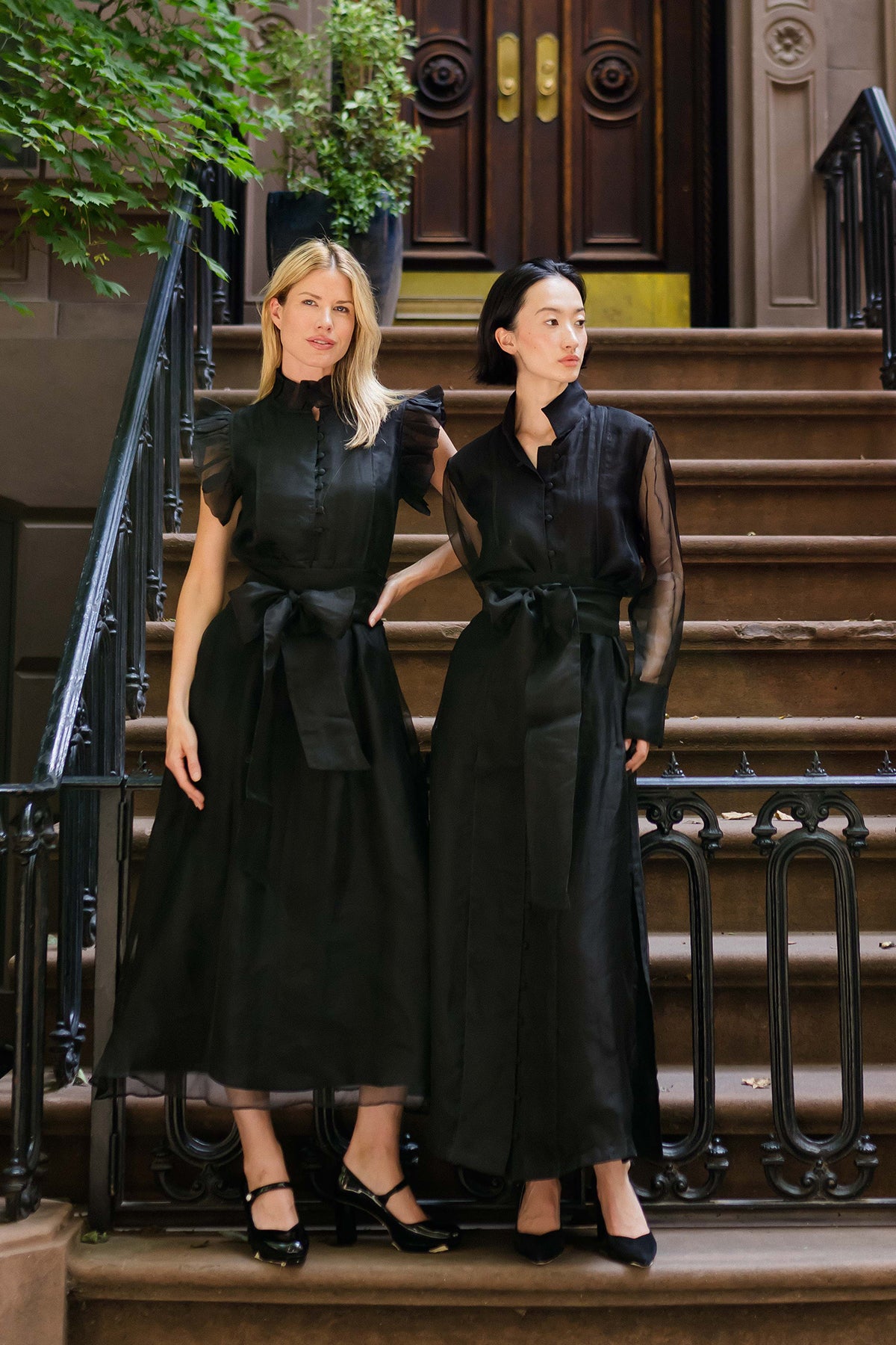 Marrakech Kaftan | Black Silk Organza
