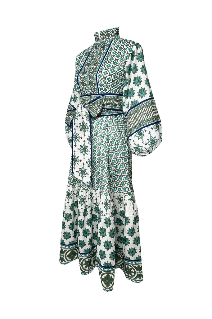 SUE SARTOR Flounce | Verdigris Fiore