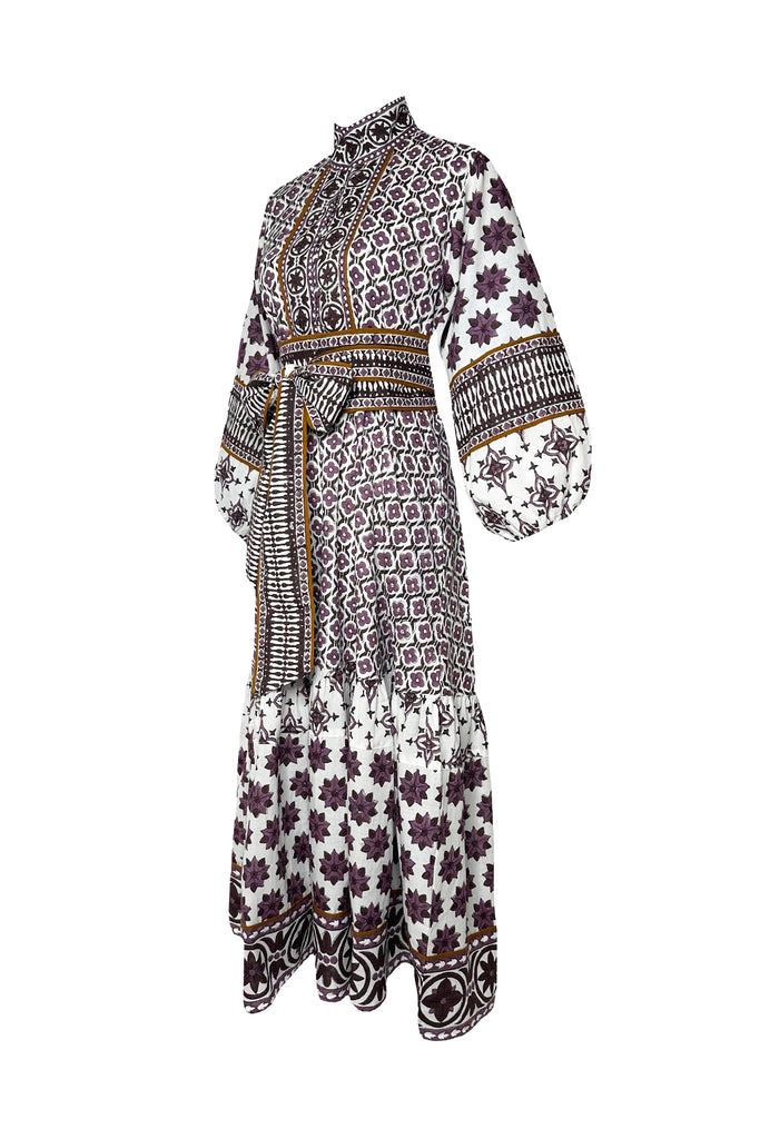 SUE SARTOR Flounce | Plum/Espresso Fiore