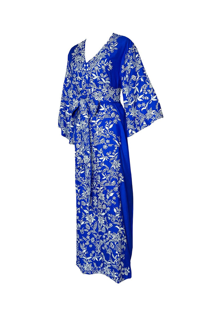 SS Kaftan | Cobalt Blue/Sky Blue Silk SS Kaftan | Cobalt Blue/Sky Blue Silk