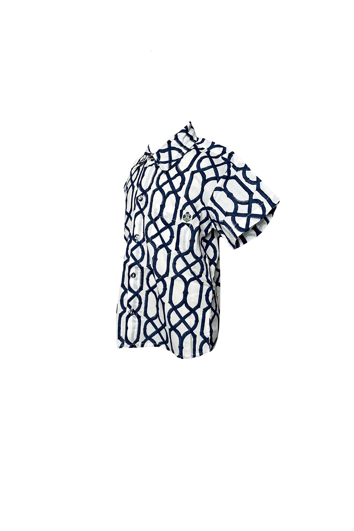Little Boy's Cabana Shirt | Navy Bamboo