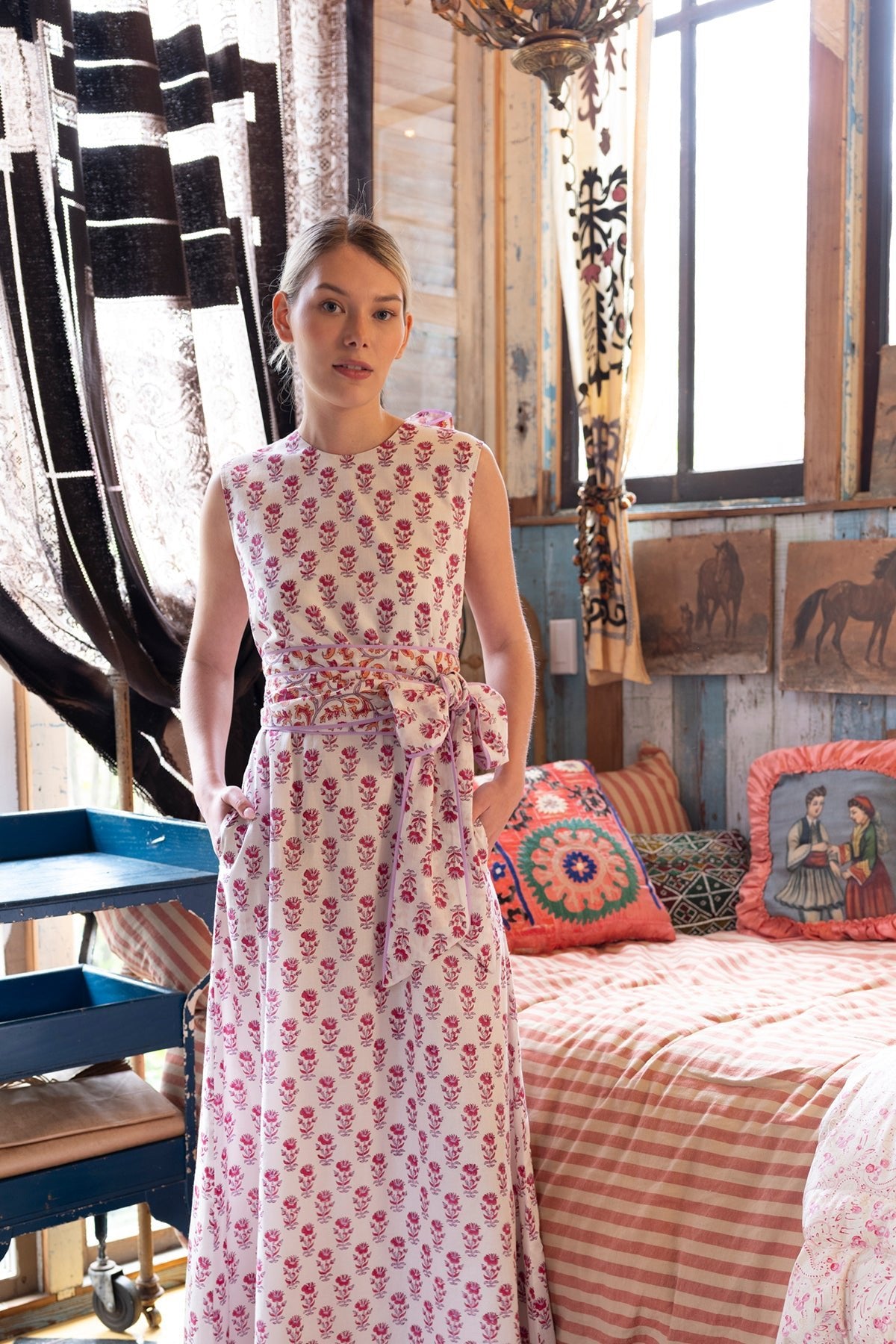 Tibi Dress | Cassis/Lavender Victorian Frieze