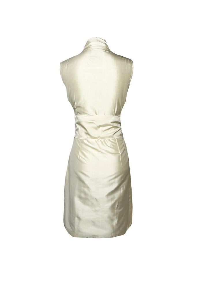 Sleeveless Marrakech Mini | Ivory Silk Taffeta