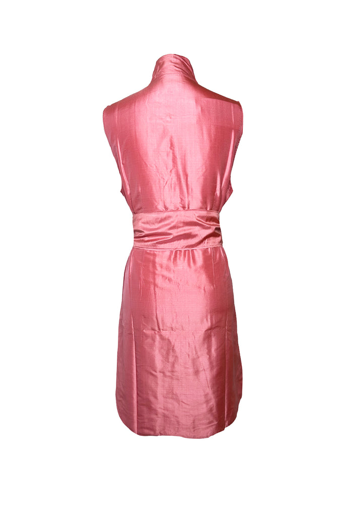 Sleeveless Marrakech Mini | Coral Pink Silk Taffeta