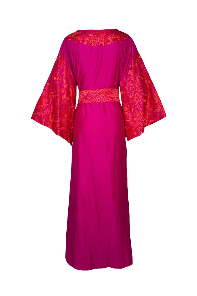 SS Kaftan | Vibrant Pink/Rose Red Floral