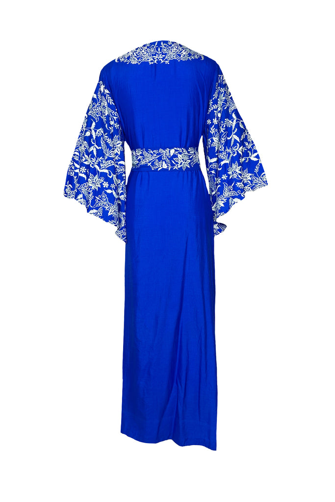 SS Kaftan | Cobalt Blue/Sky Blue Silk