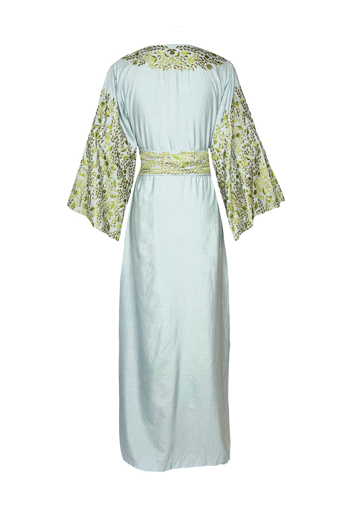 SS Kaftan | Robins Egg Blue/Chartreuse – SUE SARTOR