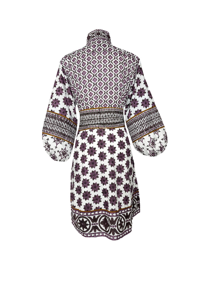 SUE SARTOR Flounce Shorty | Plum/Espresso Fiore