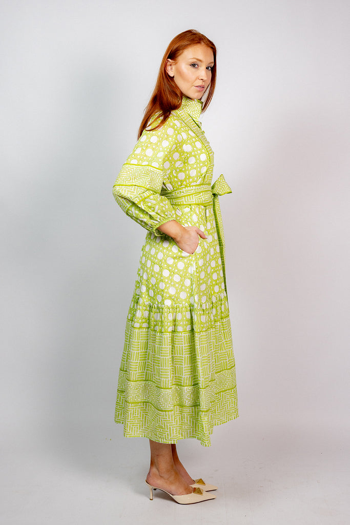 SUE SARTOR Flounce | Chartreuse Caning