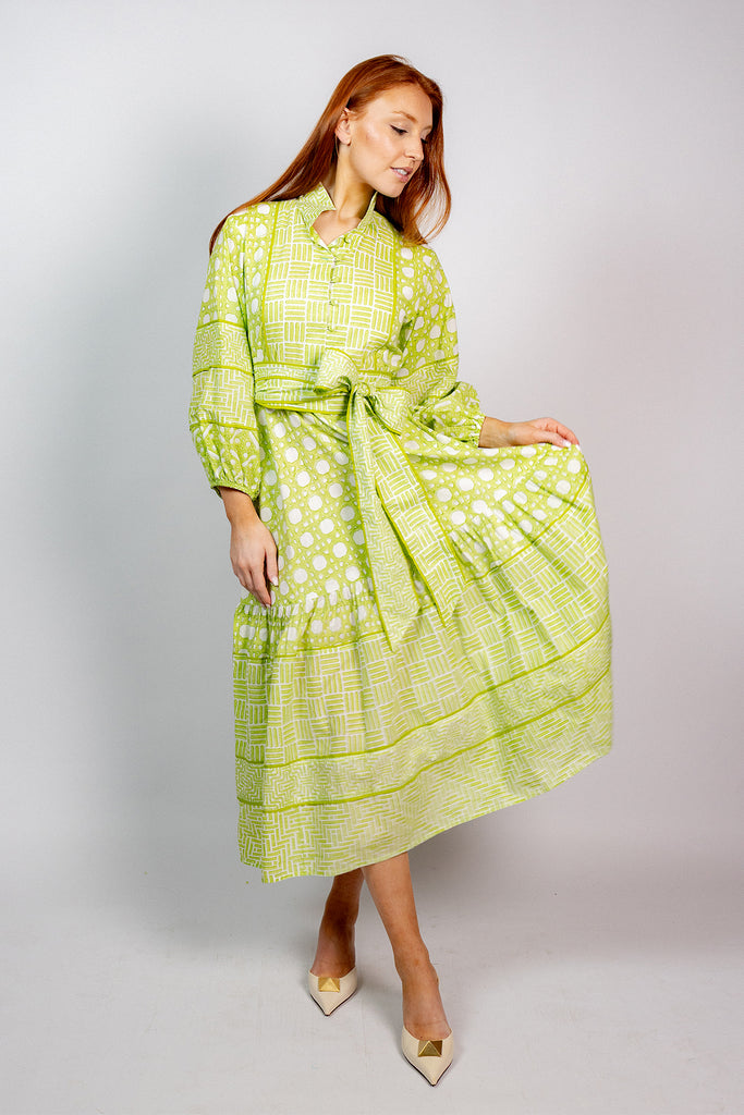 SUE SARTOR Flounce | Chartreuse Caning