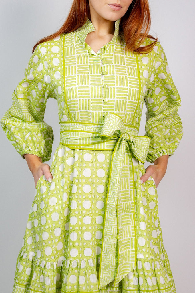 SUE SARTOR Flounce | Chartreuse Caning