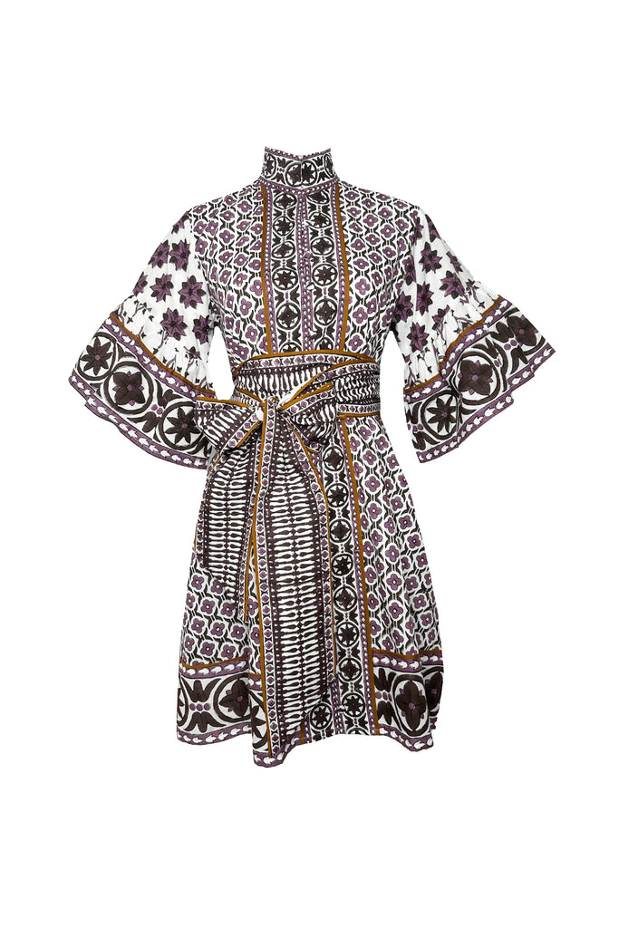 Palladio Kaftan Short | Plum/Espresso Fiore