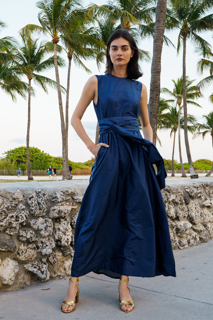 Tibi Dress Silk Taffeta Dress by SUE SARTOR M Tibi Dress Silk Taffeta Dress by SUE SARTOR M