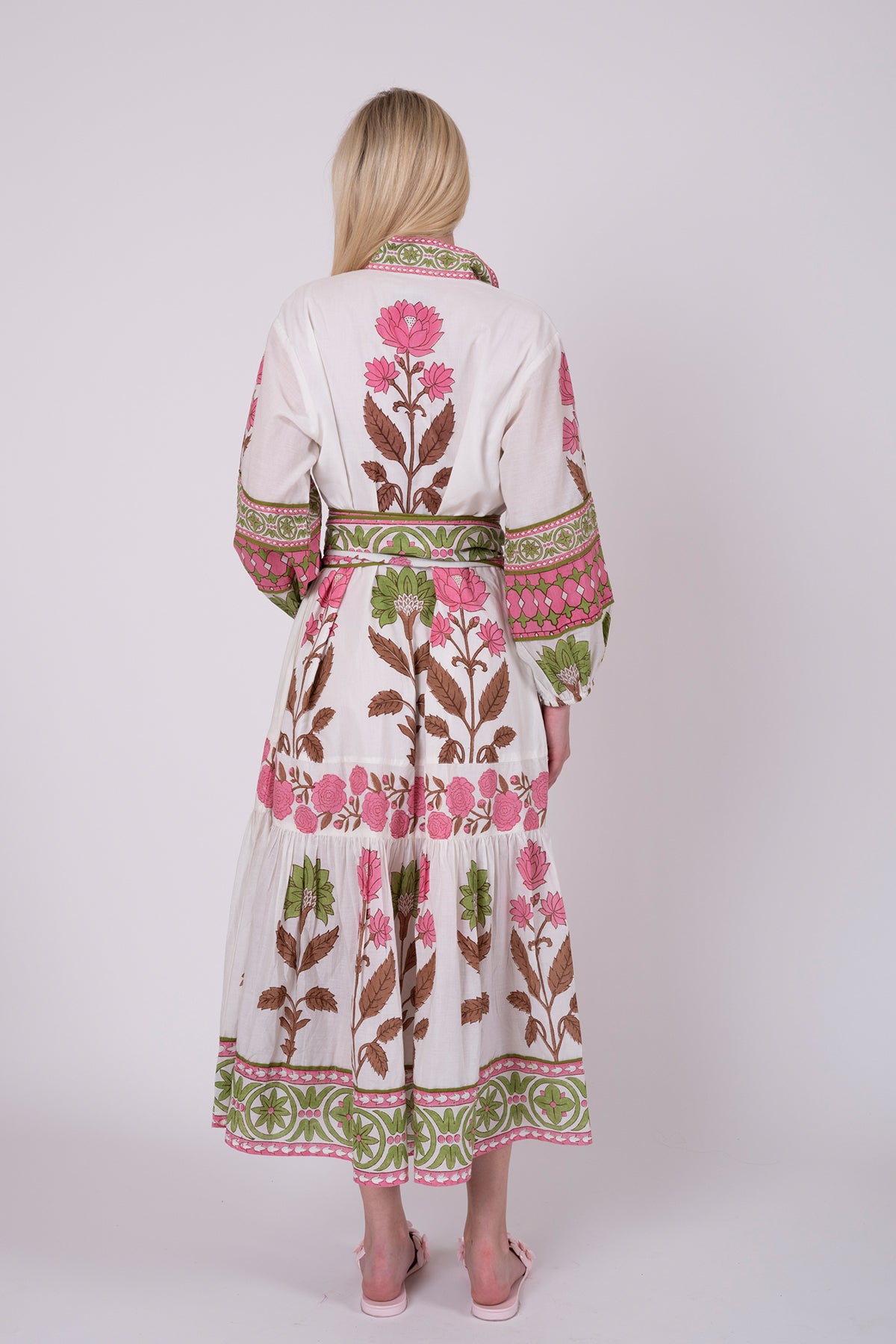 SUE SARTOR Flounce | Pink/Peridot Dahlia