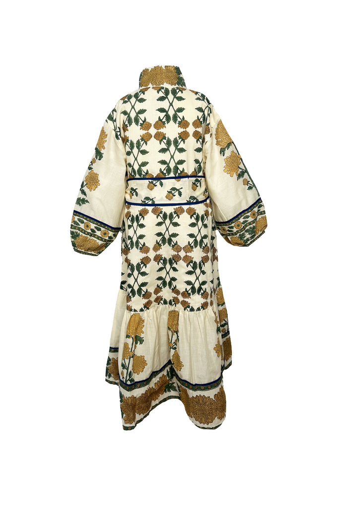 Little Girl’s SUE SARTOR Flounce | Honey/Olive Mum