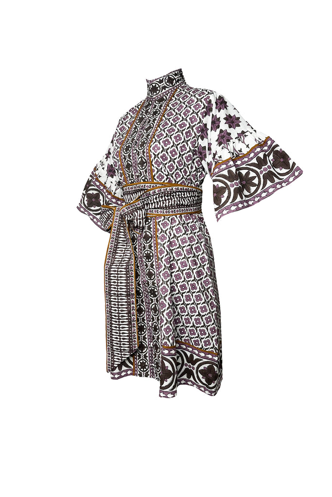 Palladio Kaftan Short | Plum/Espresso Fiore