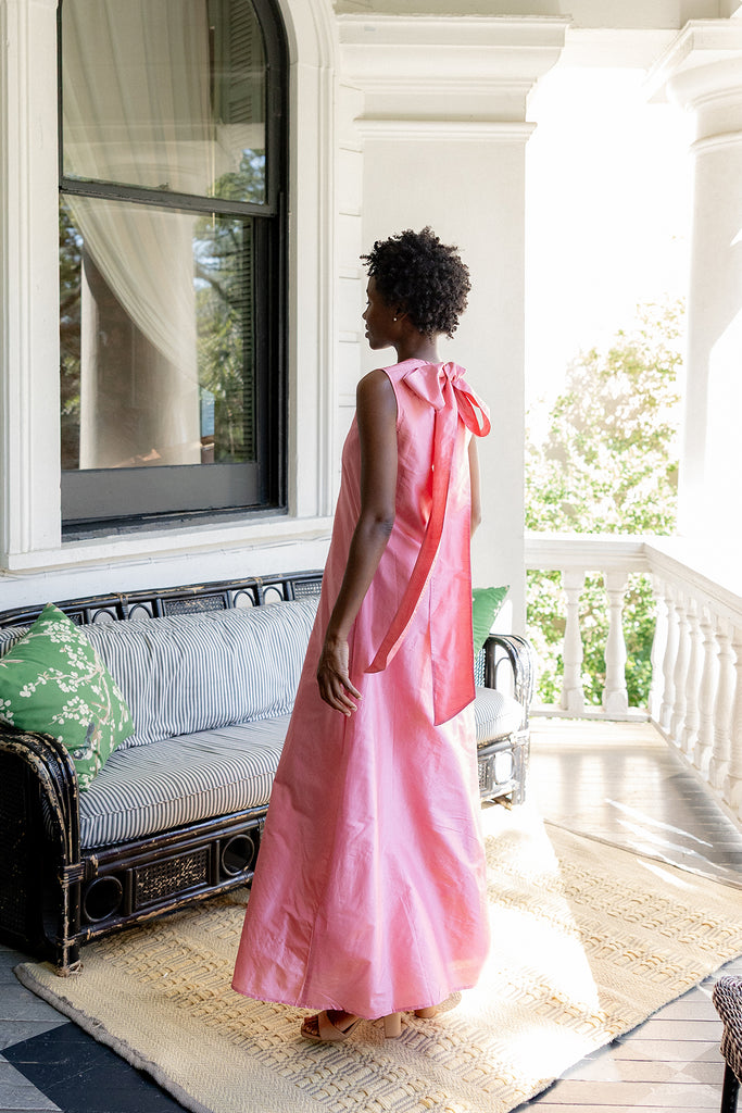Tibi Dress | Coral Pink Silk Taffeta
