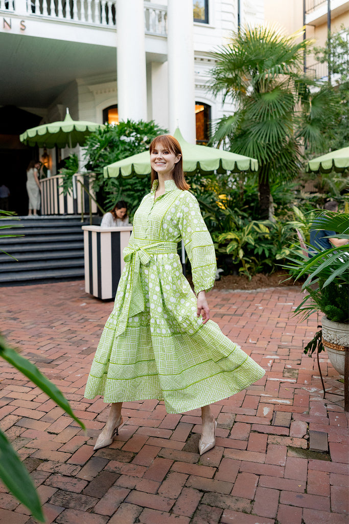 SUE SARTOR Flounce | Chartreuse Caning