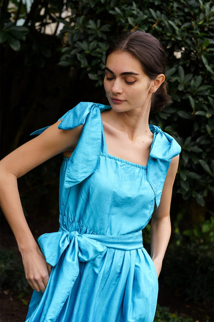 silk taffeta cocktail dress REEM SILK TAFFETA DRESS IN BLACK | CULT MIA