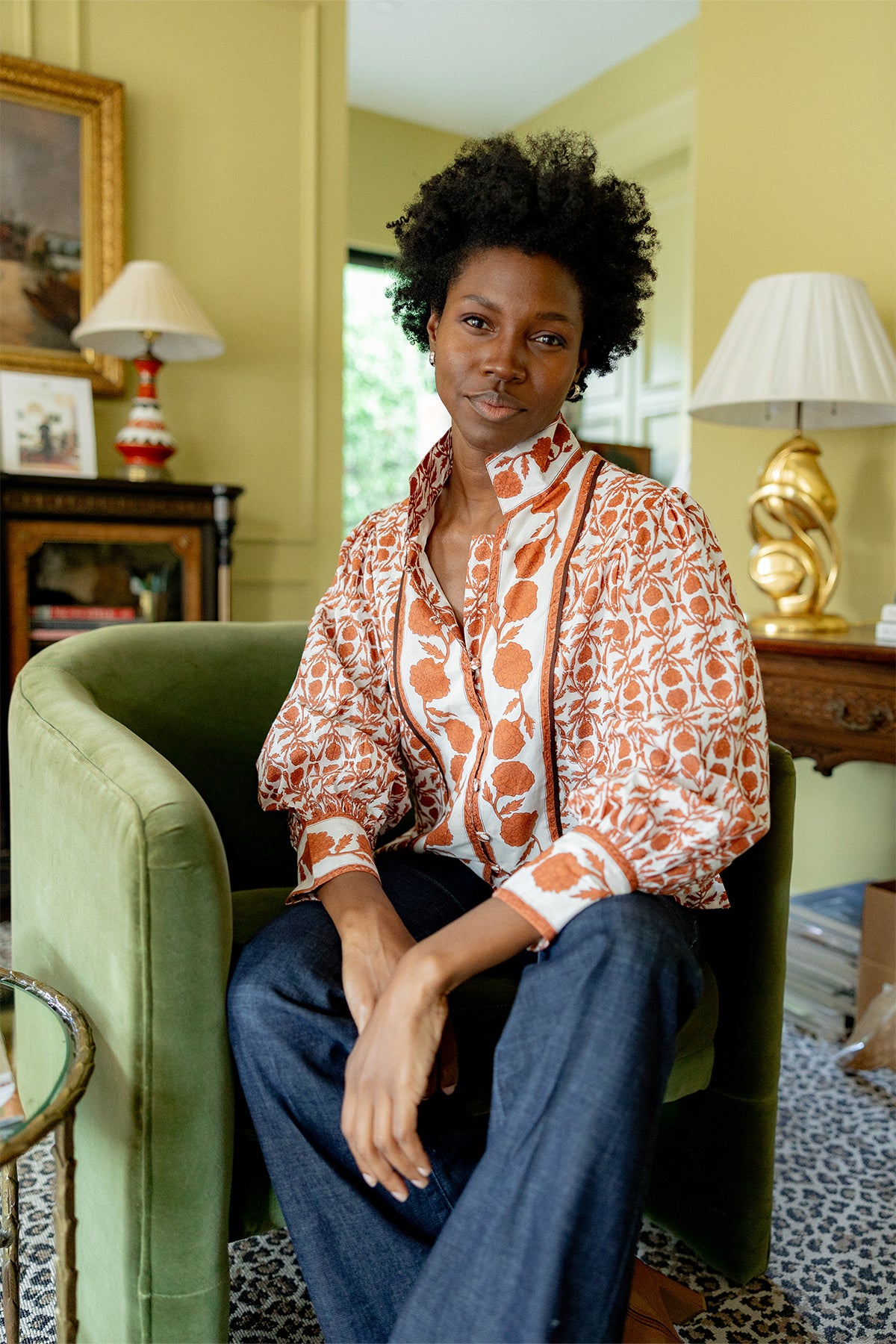 Boxy Balloon Sleeve Top | Terracotta SUE SARTOR Marigold