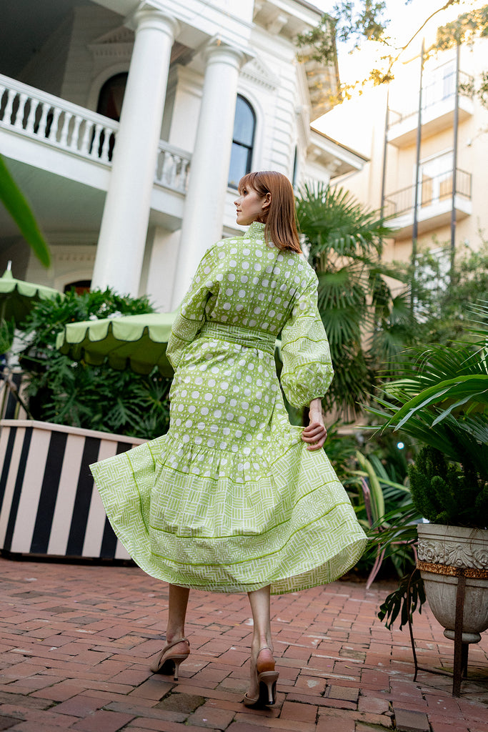 SUE SARTOR Flounce | Chartreuse Caning