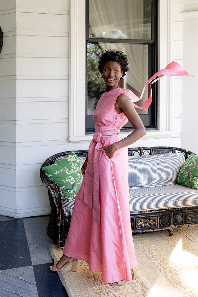 Tibi Dress | Coral Pink Silk Taffeta