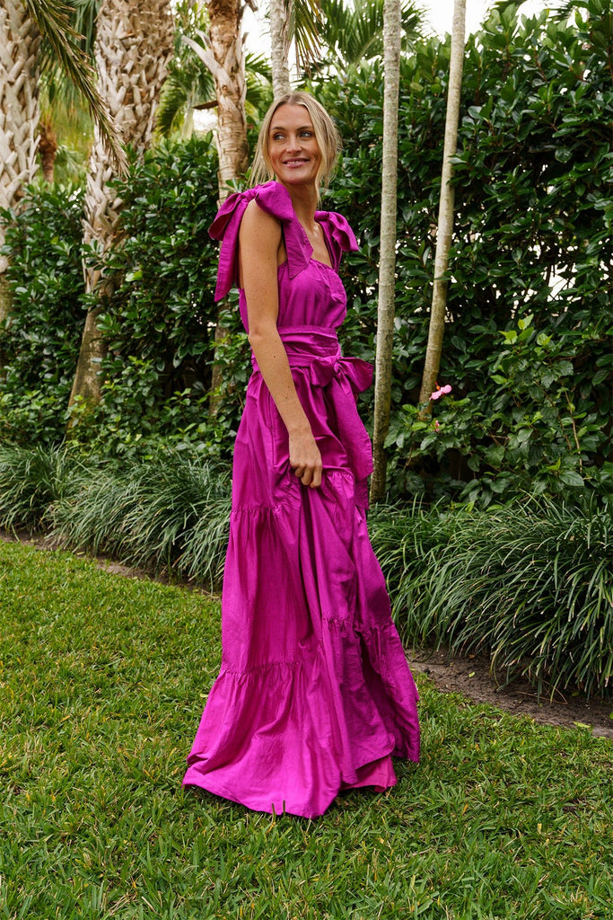 Annabel Sundress Gown | Fuchsia Silk Taffeta SUE SARTOR Annabel Sundress Gown | Fuchsia Silk Taffeta SUE SARTOR