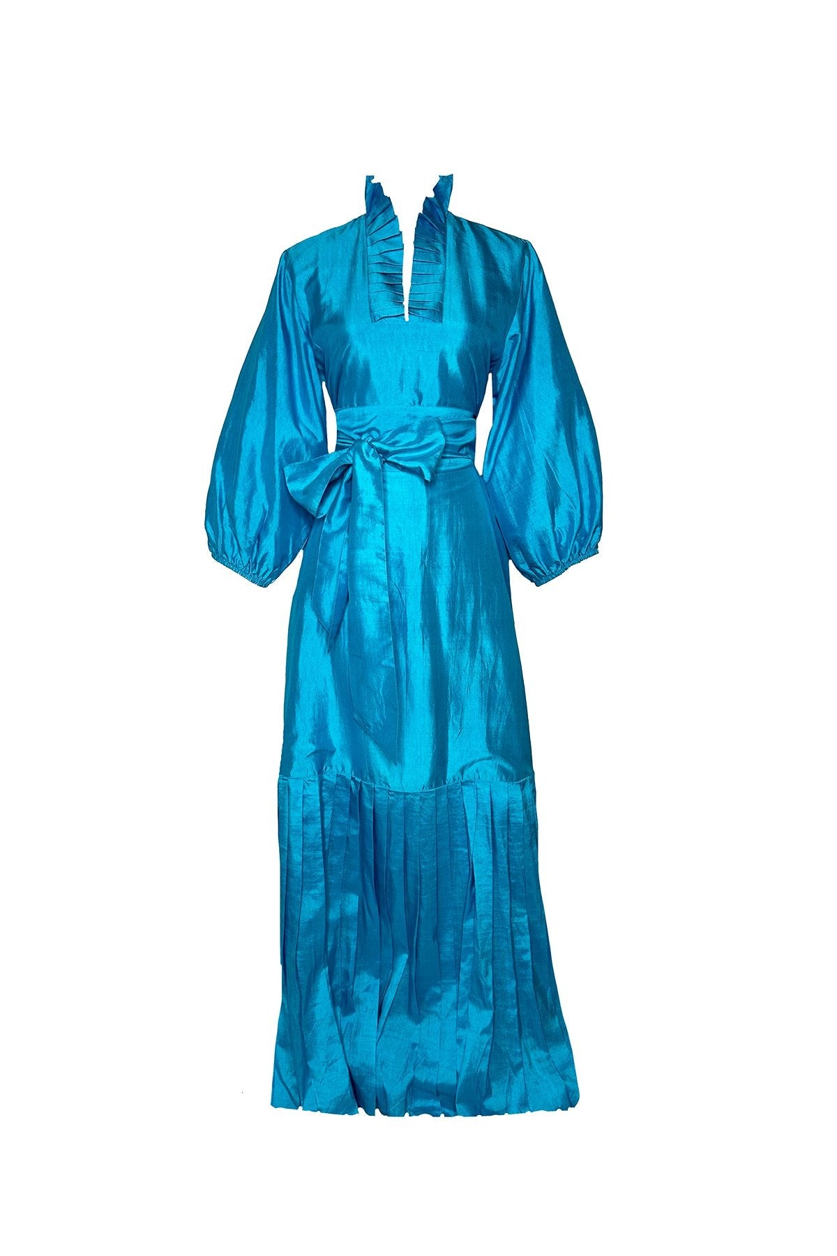 Sue Sartor Plissé Volant™️ Maxi | Taffetas de soie brute brume
