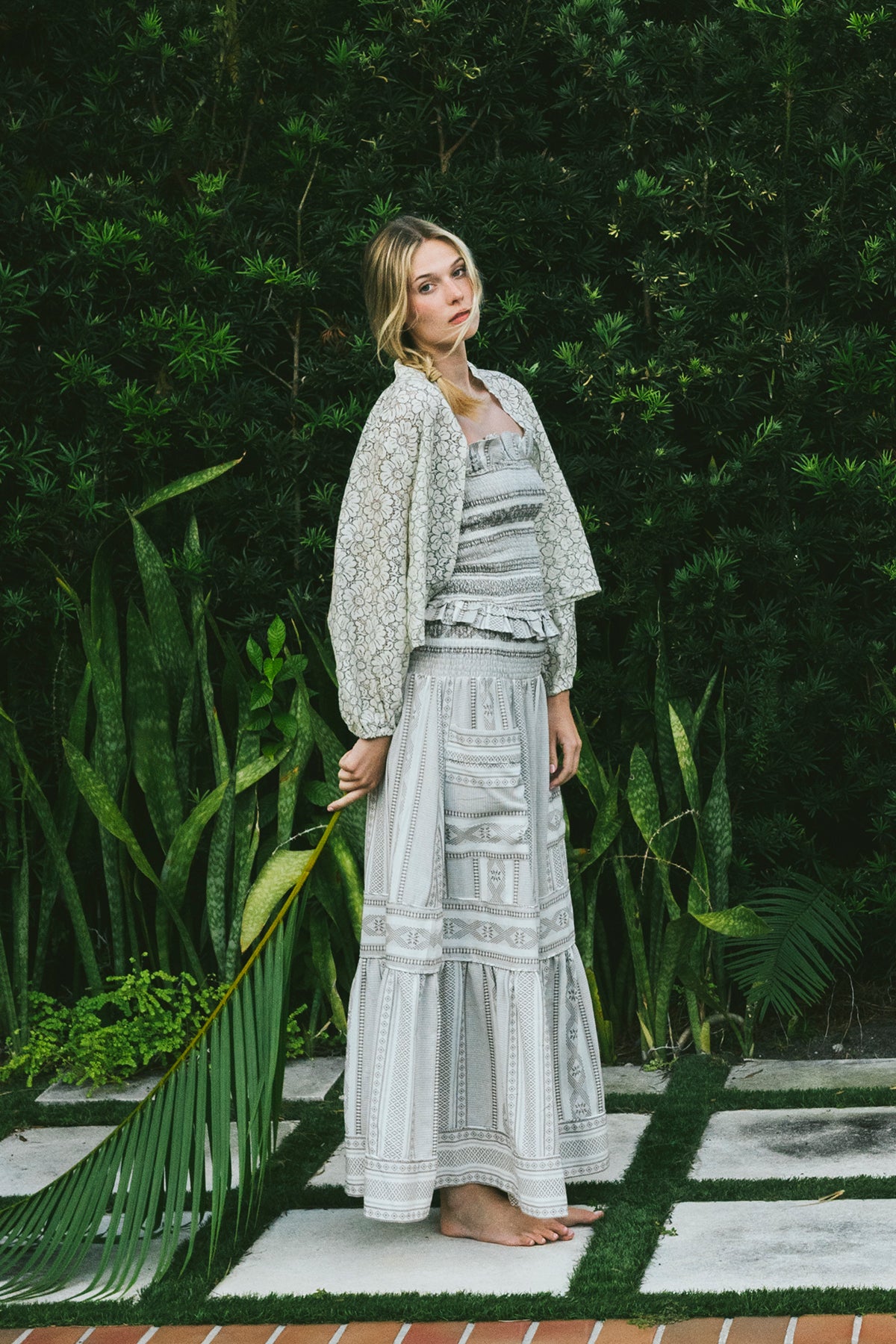 Blouson Jacket | Ivory Jardin Floral Lace