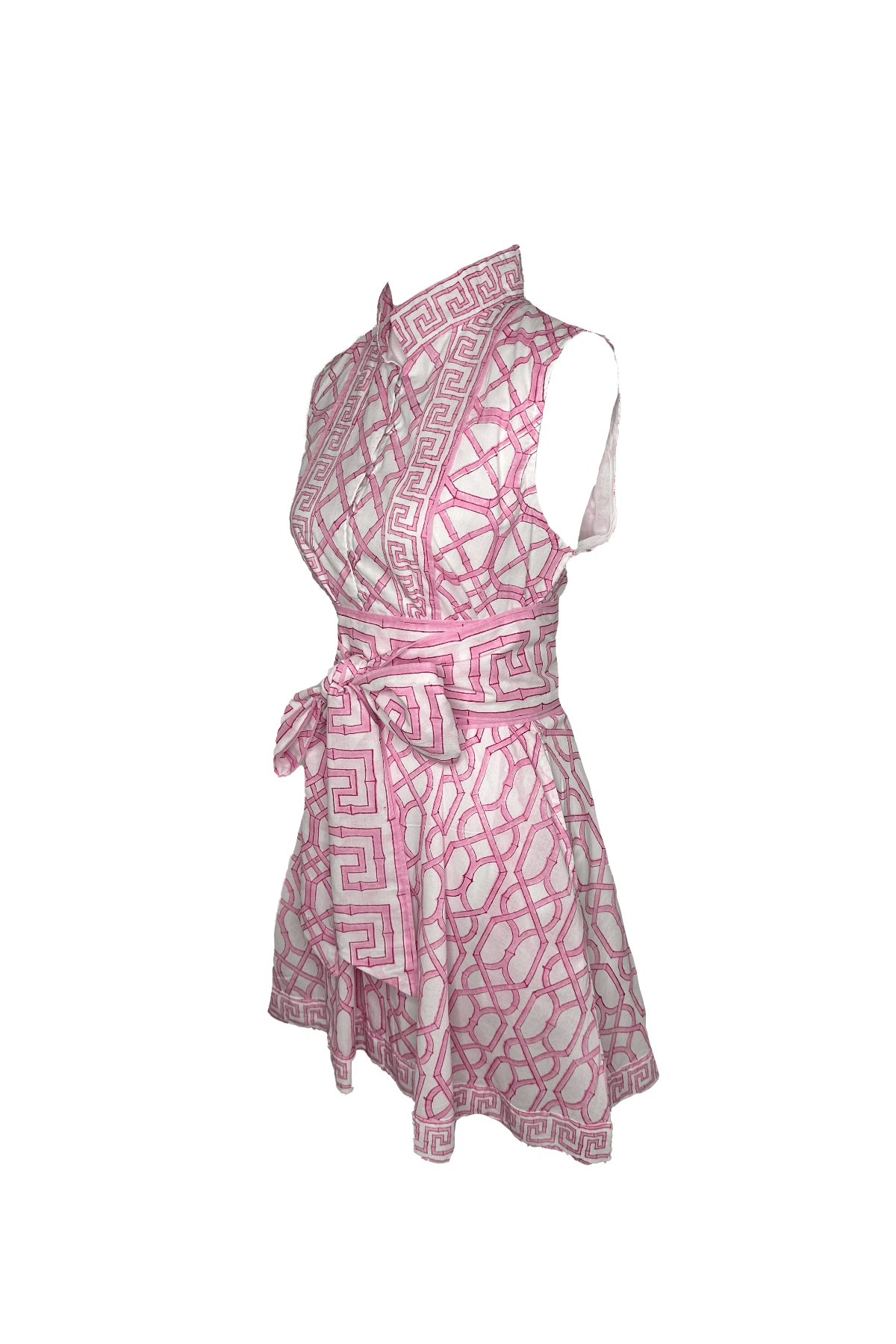 Sleeveless SUE SARTOR Flounce Mini | Hibiscus Bamboo