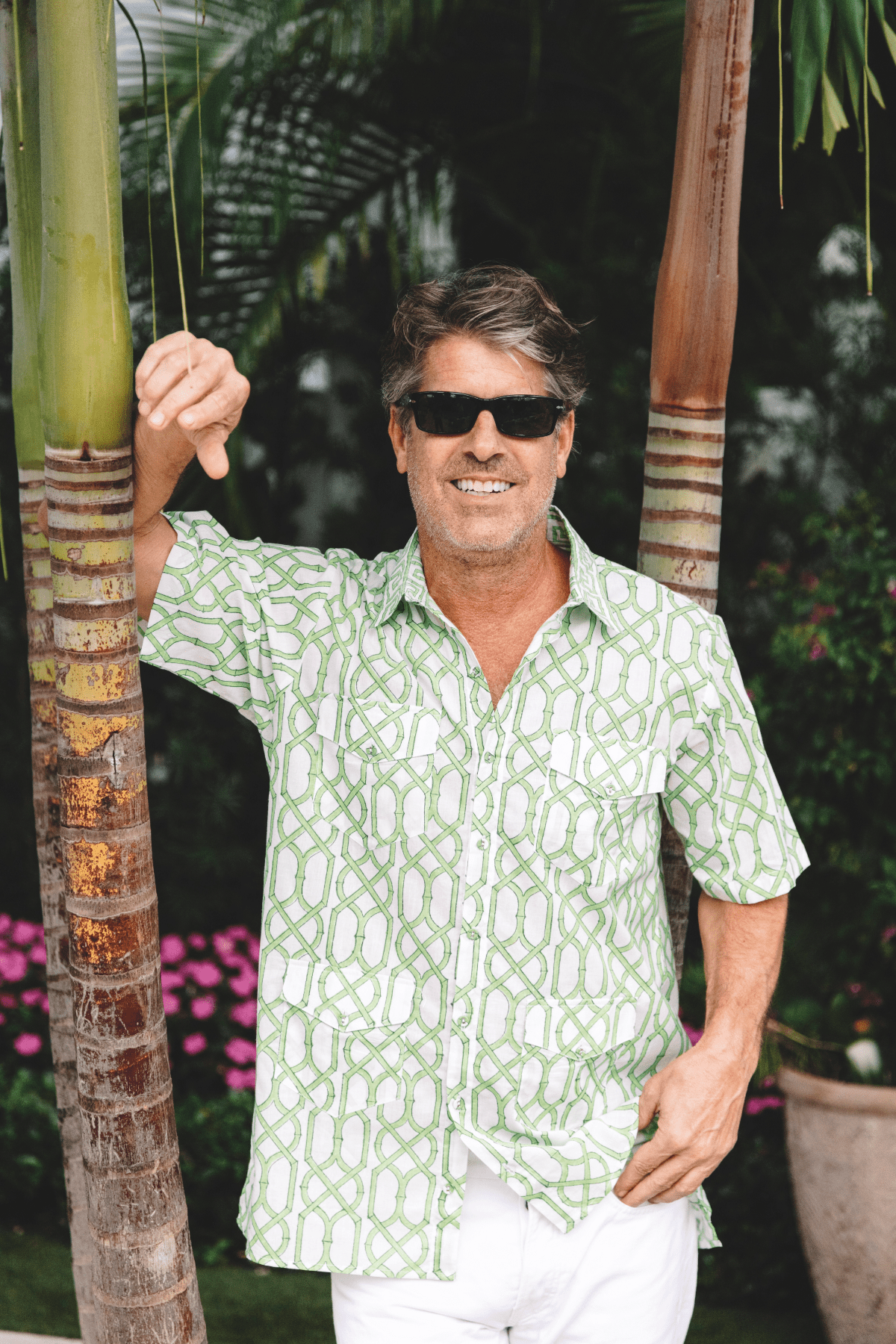 SS Cabana Shirt | Key Lime Bamboo