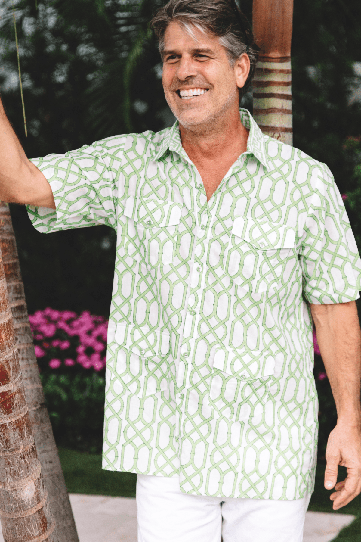 SS Cabana Shirt | Key Lime Bamboo