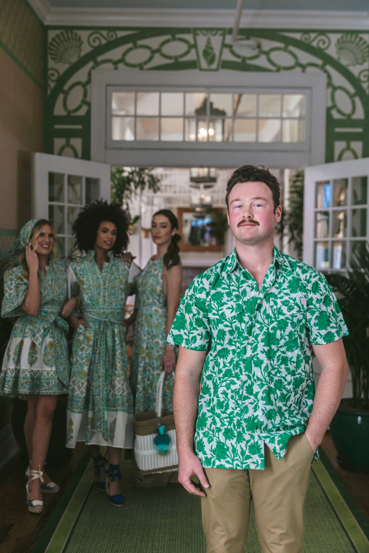 Camisa SS Cabaña | Lirio vintage verde kelly