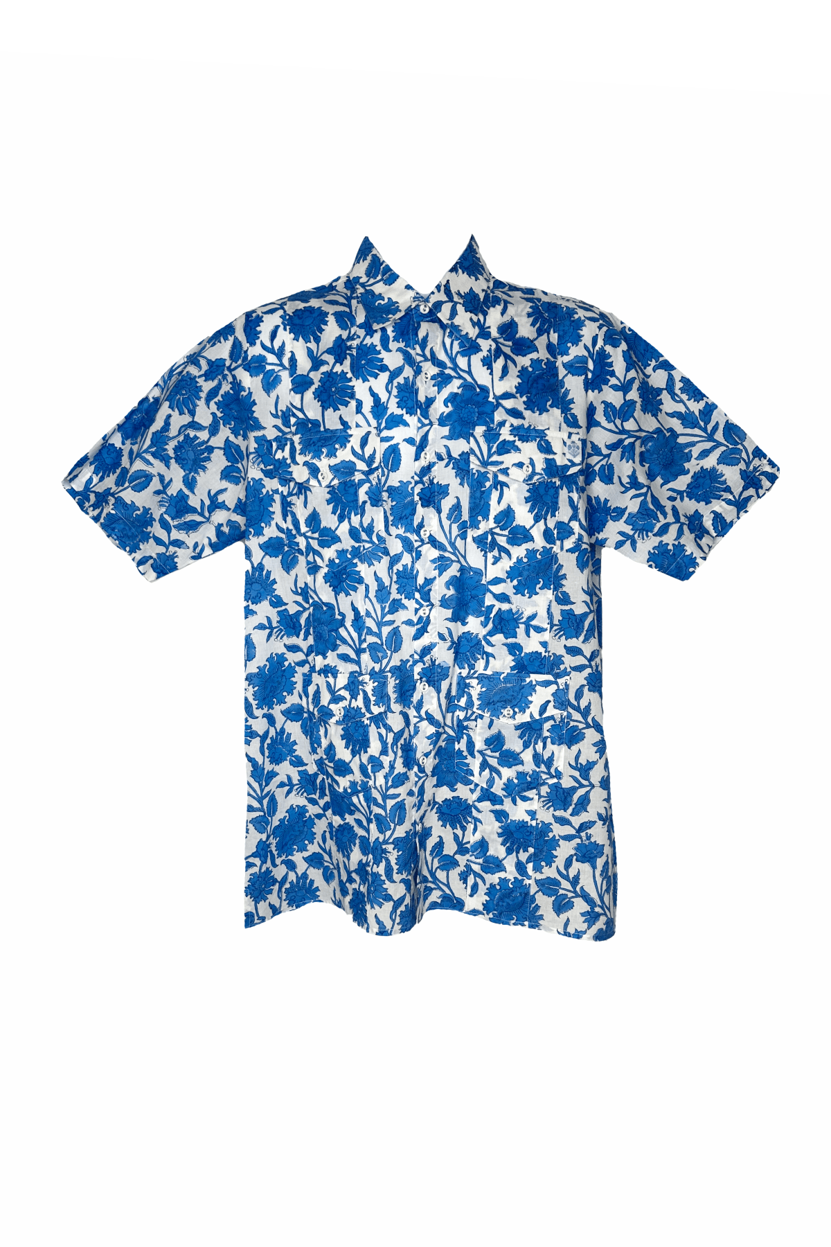 SS Cabana Shirt | Capri Blue Vintage Lily
